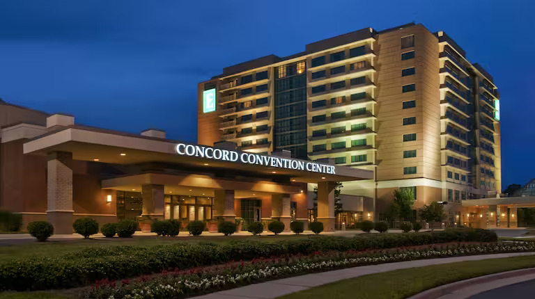 A photo of the Concord Convention Center in Concord, NC.